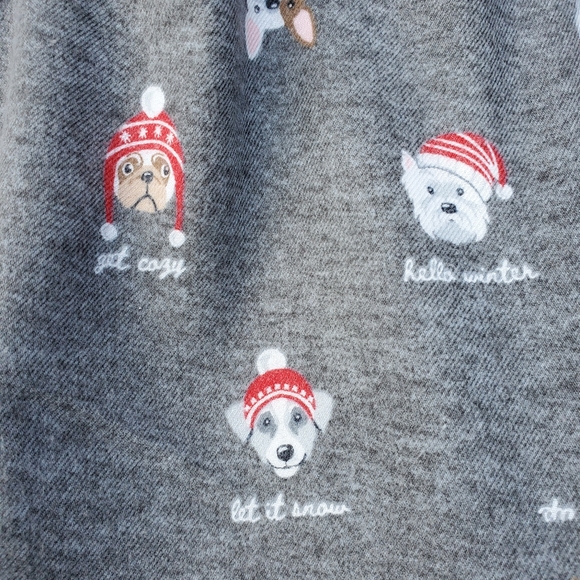 Joyspun Flannel Pajama Pants XL Cute Winter Dogs - Picture 4 of 12